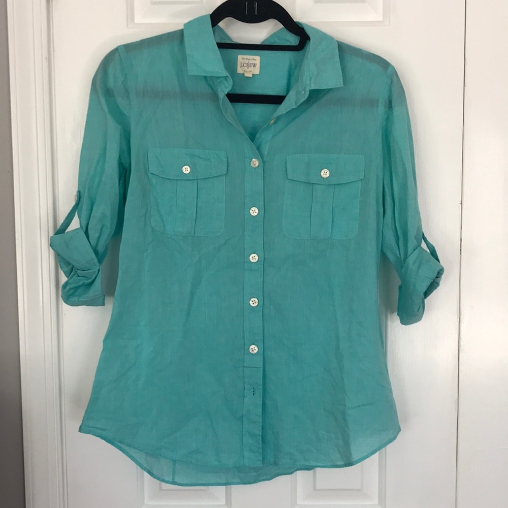 Linen JCrew button down